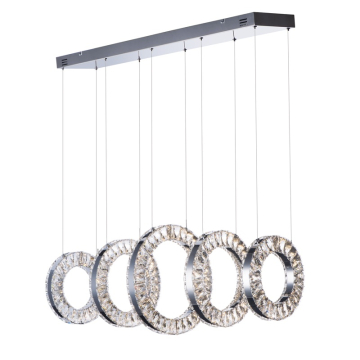 ET2 Charm 5-Light LED Pendant - 3000K - 4,540 Lumens - 120V - Polished Chrome
