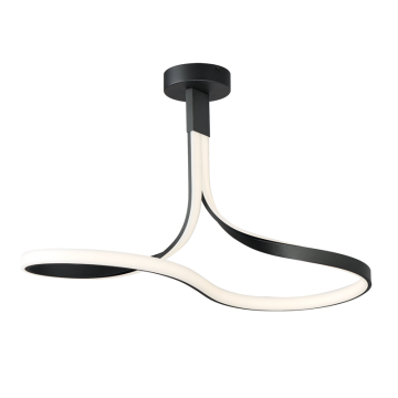ET2 Serpentine LED Semi-Flush Mount - 3000K - 120-277V - Black