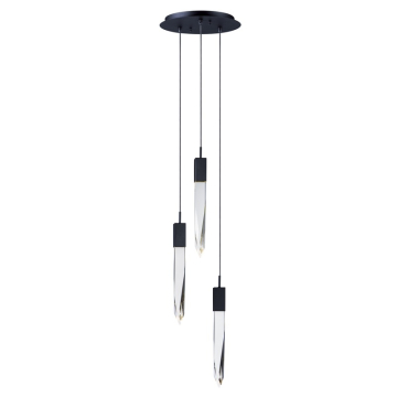 ET2 Quartz 3-Light LED Pendant - 3000K - 1,428 Lumens - 120V - Black