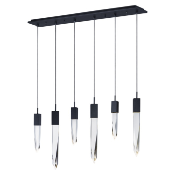 ET2 Quartz 5-Light LED Linear Pendant - 3000K - 2,856 Lumens - 120V - Black