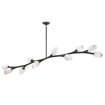 ET2 Blossom 10-Light LED Linear Pendant - 3000K - 4,000 Lumens - 120V - Black