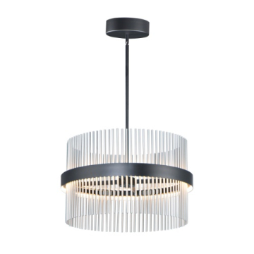 ET2 Chimes 24" LED Pendant - CCT Tunable (27K-6K) - 1,600 Lumens - 120-277V - Black / Satin Nickel