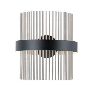 ET2 Chimes Select Wall Sconce - 500 Lumens - 8.5W - CCT Selectable - 120-277V - Black / Satin Nickel