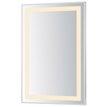 ET2 Framed 24" x 36" LED Mirror - 1,050 Lumens - 42W - CCT Selectable - 120V - Satin Nickel
