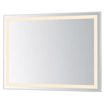 ET2 Framed 48" x 36" LED Mirror - 1,600 Lumens - 63W - CCT Selectable - 120V - Satin Nickel
