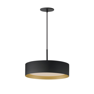 ET2 Echo 16" LED Pendant - CCT Selectable - 1,500 Lumens - 120-277V - Black / Gold