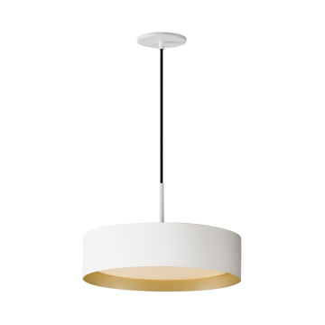 ET2 Echo 16" LED Pendant - CCT Selectable - 1,500 Lumens - 120-277V - White / Gold