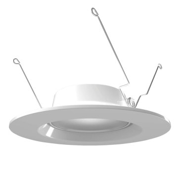 RAB ECLIPSE 6" Retrofit LED Downlight w/ Nightlight - Smooth Trim - 9.5W - CCT Selectable - 960 Lumens - 120V - White