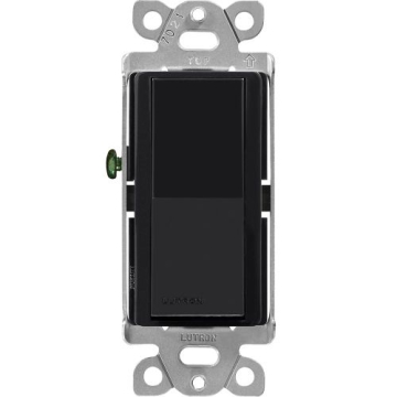 Lutron Claro Single-Pole Switch - 15A - Black