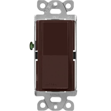 Lutron Claro Single-Pole Switch - 15A - Brown