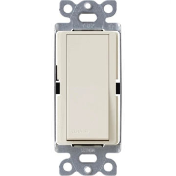 Lutron Claro Single-Pole Switch - 15A - Light Almond