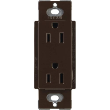 Lutron Claro 15A Tamper Resistant Receptacle - Brown