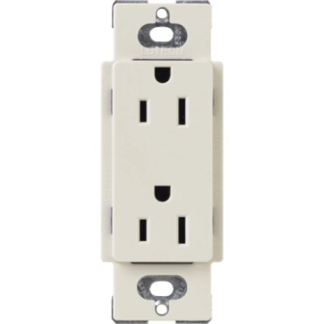Lutron Claro 15A Tamper Resistant Receptacle - Light Almond