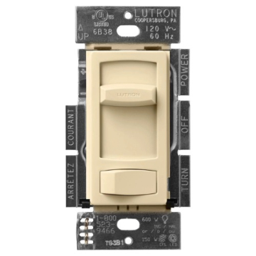 Lutron Skylark Contour LED+ Dimmer - Single Pole / 3-Way - Ivory