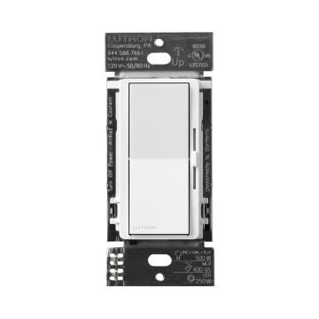 Lutron Diva LED+ Pro Max Dimmer Switch - Single Pole/Multi-Location - 250W LED/500W ELV/400VA MLV - White