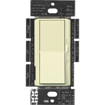 Lutron Diva Quiet Fan-Speed Control and Light Switch - Single Pole - Almond