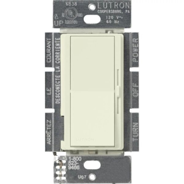 Lutron Diva Quiet Fan-Speed Control - Single-Pole / 3-Way - Biscuit