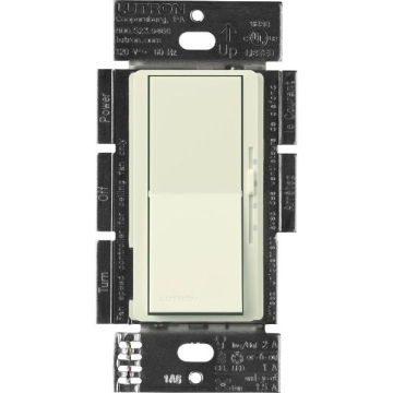 Lutron Diva Quiet Fan-Speed Control and Light Switch - Single Pole - Biscuit