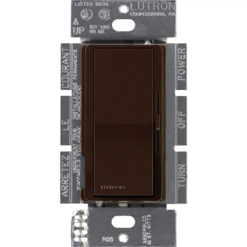 Lutron Diva 0-10V LED Dimmer - Single-Pole / 3-Way - 8A - 120-277V - Brown