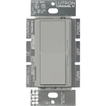 Lutron Diva 0-10V LED Dimmer - Single-Pole / 3-Way - 8A - 120-277V - Gray