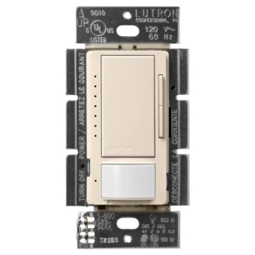 Lutron Maestro Occupancy Sensor LED+ Dimmer - Single Pole / Multi-Location - Light Almond