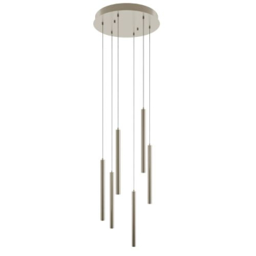 AFX Eli 6-Light Round Pendant - 3000K - 120-277V - Satin Nickel