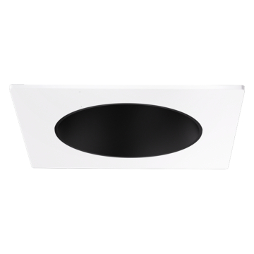 ELCO Lighting Koto Pex 3" Canless Square Deep Reflector Trim - Black / White