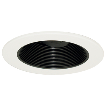 ELCO Lighting Koto Pex 4" Canless Diecast Round Adjustable Baffle Trim - Black / White