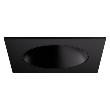 ELCO Lighting Koto Pex 4" Canless Square Deep Reflector Trim - Black