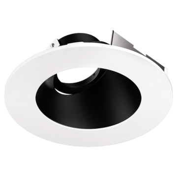 ELCO Lighting Koto 4" Universal Sloped Ceiling Trim - Black / White