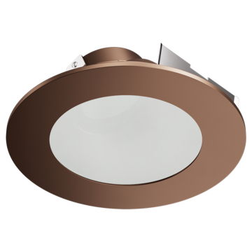 ELCO Lighting Koto 4" Universal Sloped Ceiling Trim with Frosted Glass - Bronze