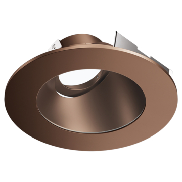 ELCO Lighting Koto 4" Universal Sloped Ceiling Trim with Clear Glass - Bronze