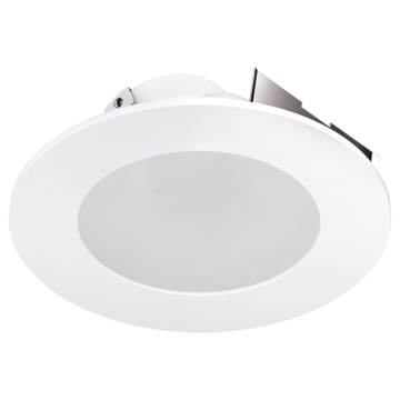 ELCO Lighting Koto 4" Universal Sloped Ceiling Trim with Frosted Glass- White