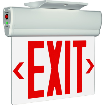 RAB Edge-Lit LED Exit Sign - Single Face - Clear Acrylic - Red or Green Letters - 120-277V