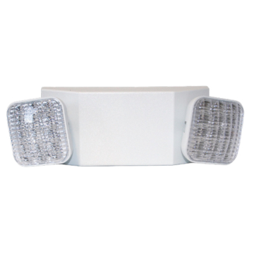 Litetronics 2-Head LED Emergency Light - 6500K - Battery Backup - 120-277V - White
