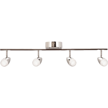 AFX Eva 4-Light LED Fixed Rail Track Light - 3000K - 120V - Polished Chrome