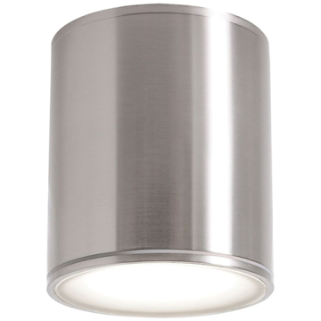 AFX Everly 4" LED Outdoor Cylinder Ceiling Mount - CCT Selectable - 120-277V - Satin Nickel