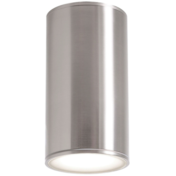 AFX Everly 8" LED Outdoor Cylinder Ceiling Mount - CCT Selectable - 120-277V - Satin Nickel