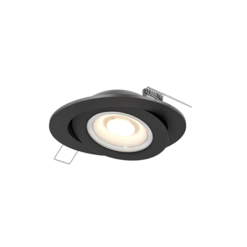 DALS Pivot Flat LED Gimbal Downlight - 3" - 6W - CCT Selectable - Black - 120V