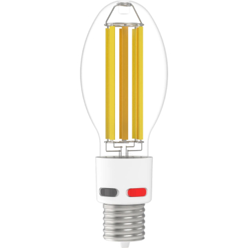 RAB ED28 LED Filament HID Retrofit Lamp - 5,000 Max Lumens - 17 | 20.5 | 25W - CCT Selectable - EX39 Mogul Base - 120-277V
