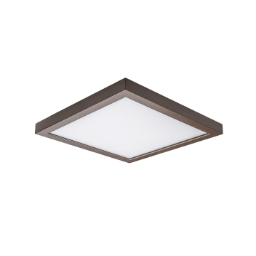 WAC Lighting 5" Square LED Flush Mount - 825 Lumens - 12W - 3000K - 120V - Bronze