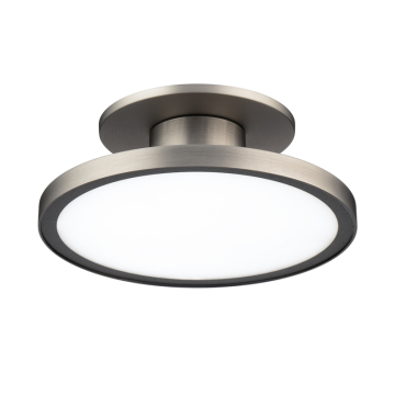 WAC Lighting Twist-N-Lite 8" LED Semi-Flush Mount - 800 Lumens - 14W - CCT Selectable - 120V - Brushed Nickel