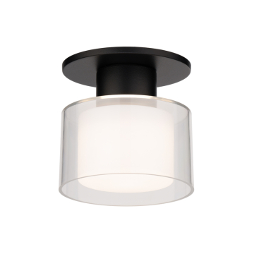 WAC Lighting Twist-N-Lite 5" LED Torch Semi-Flush Mount - 660 Lumens - 10W - CCT Selectable - 120V - Black