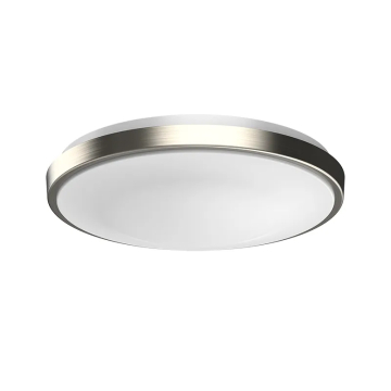 Westgate FSL 11" LED Round Flush Mount Drum Light - 16W - CCT Selectable - 1,200 Lumens - 120V - Brushed Nickel