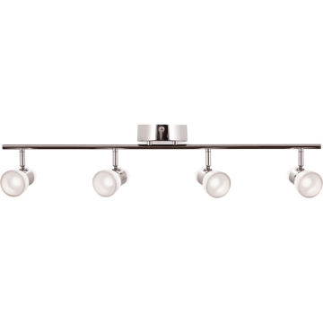 AFX Gage 4-Light LED Fixed Rail Track Light - 3000K - 120V - Polished Chrome