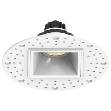 RAB 2" Square Trimless Gimbal Recessed LED Downlight - 6W - CCT Selectable - 445 Lumens - 38° Beam Angle - 120V - White