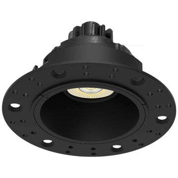 RAB 2" Round Trimless Gimbal Recessed LED Downlight - 6W - CCT Selectable - 416 Lumens - 38° Beam Angle - 120V - Black