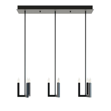AFX Grace 3-Light Linear Pendant - 120V - Black