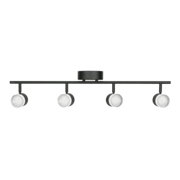 AFX Gregor 4-Light LED Fixed Rail Track Light - 3000K - 120V - Black