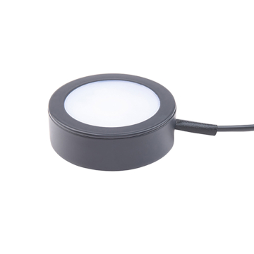 WAC Lighting LED Puck Light w/ Single 6" Lead Wire and 72" Power Cord - 240 Lumens - 4W - CCT Selectable - 120V - Black